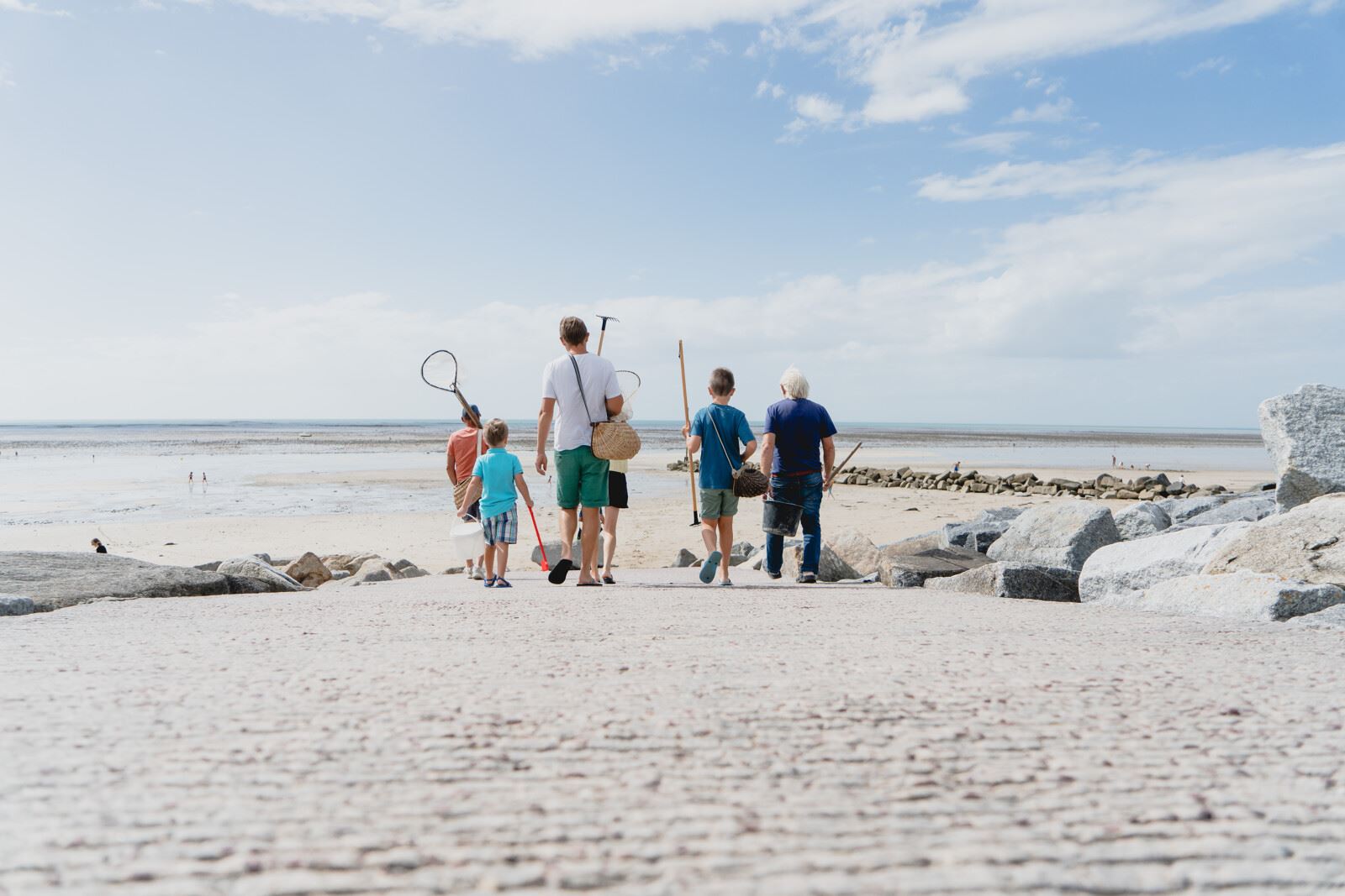 Pêche à pied en famille